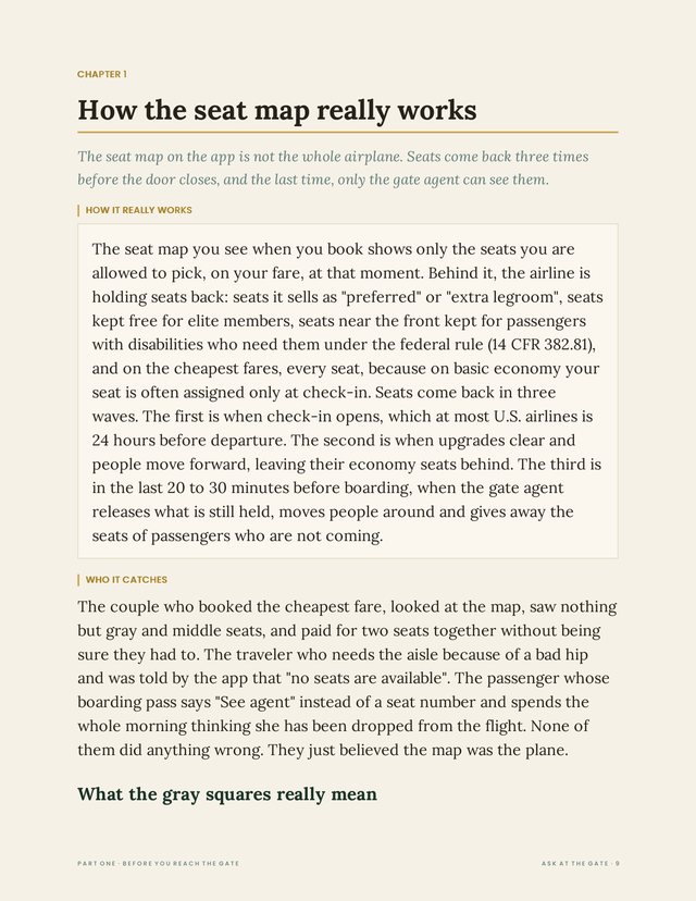 Page 9 of Ask at the Gate: chapter 1 as it opens.